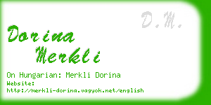 dorina merkli business card